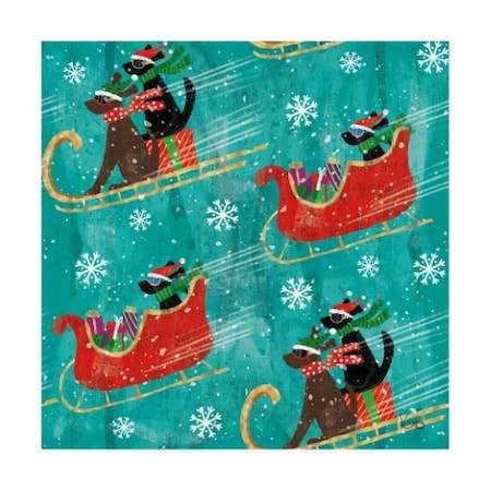 Trademark Fine Art Veronique Charron 'Merry Making Pattern IIB' Canvas Art, 14x14 WAP11568-C1414GG